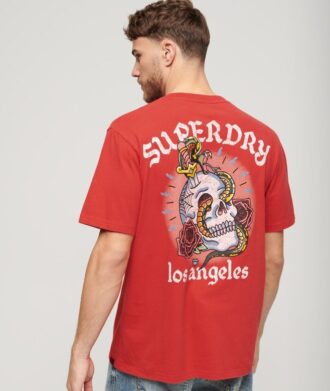 Φαρδύ T-shirt με σχέδιο τατουάζ Φαρδύ T-shirt με σχέδιο τατουάζ