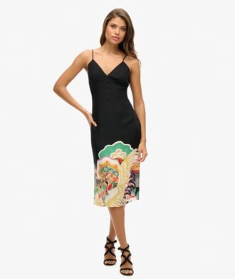Φορέμα Midi Slip Cami με τύπωμα