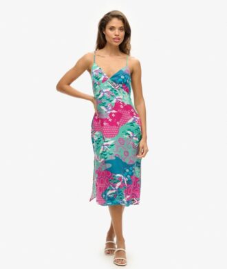 Φορέμα Midi Slip Cami με τύπωμα