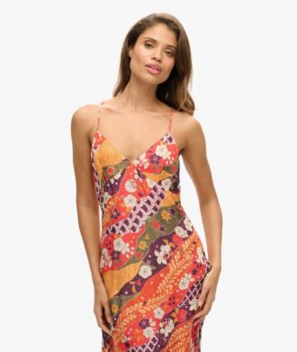 Φορέμα Midi Slip Cami με τύπωμα