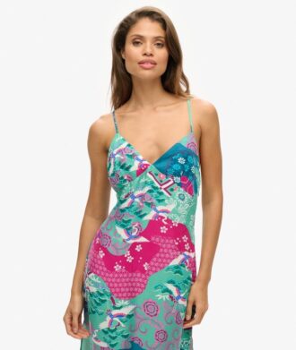 Φορέμα Midi Slip Cami με τύπωμα