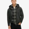 Φούτερ με κουκούλα και φερμουάρ Essential Logo Washed