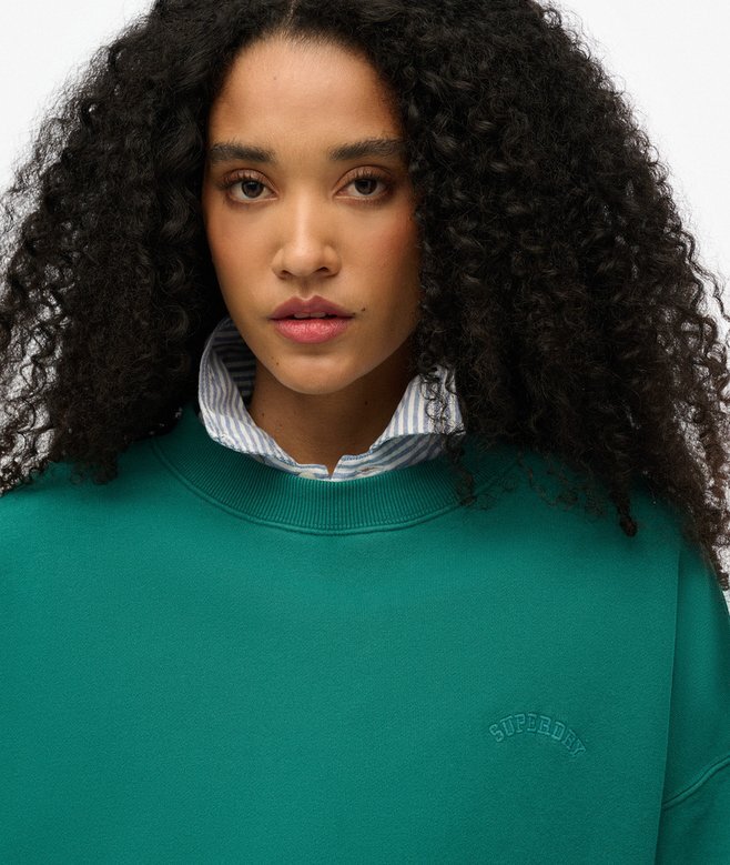 Φούτερ με λογότυπο Essential Oversized Crew Φούτερ με λογότυπο Essential Oversized Crew