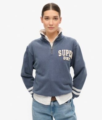 Φούτερ με μισό φερμουάρ και απλικέ Athletic Essentials