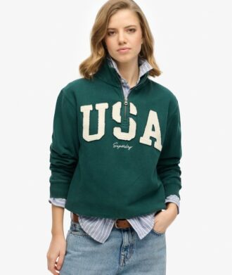 Φούτερ με μισό φερμουάρ και απλικέ Athletic Essentials