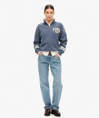 Φούτερ με μισό φερμουάρ και απλικέ Athletic Essentials