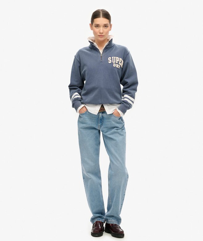 Φούτερ με μισό φερμουάρ και απλικέ Athletic Essentials Φούτερ με μισό φερμουάρ και απλικέ Athletic Essentials