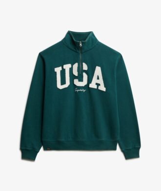 Φούτερ με μισό φερμουάρ και απλικέ Athletic Essentials