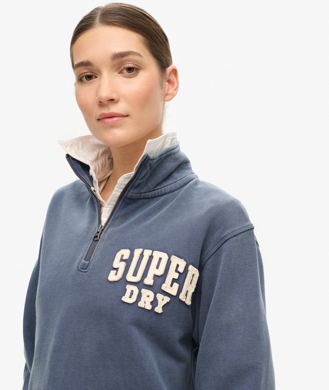 Φούτερ με μισό φερμουάρ και απλικέ Athletic Essentials Φούτερ με μισό φερμουάρ και απλικέ Athletic Essentials