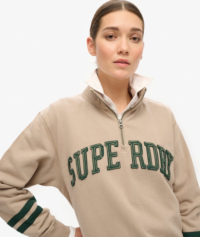 Φούτερ με μισό φερμουάρ και απλικέ Athletic Essentials Φούτερ με μισό φερμουάρ και απλικέ Athletic Essentials