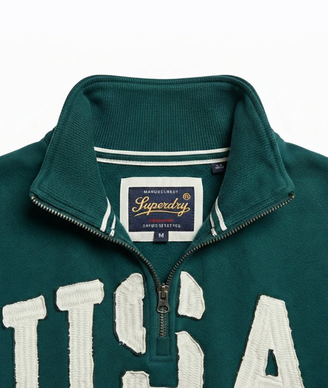 Φούτερ με μισό φερμουάρ και απλικέ Athletic Essentials Φούτερ με μισό φερμουάρ και απλικέ Athletic Essentials