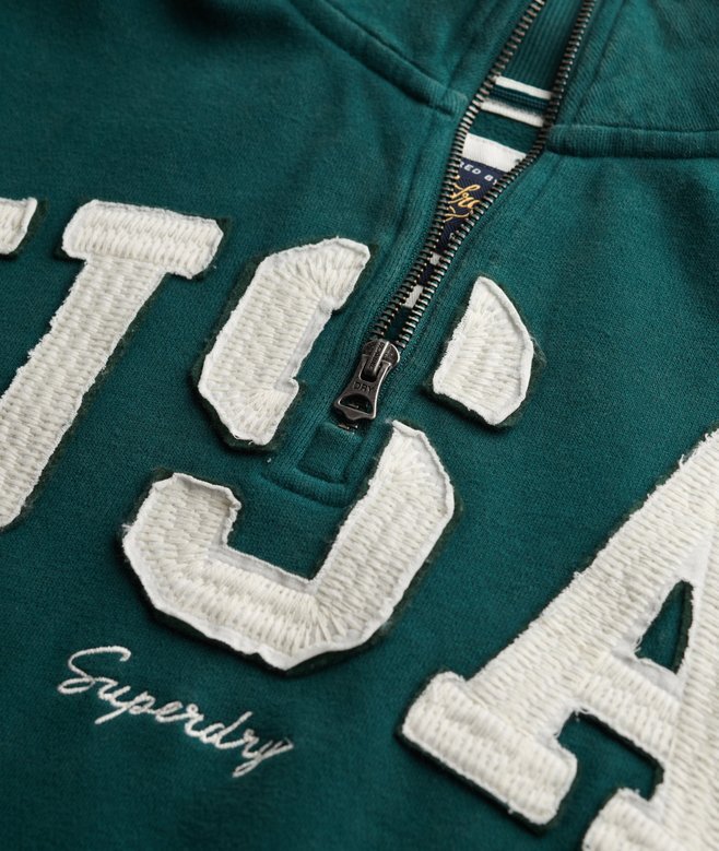 Φούτερ με μισό φερμουάρ και απλικέ Athletic Essentials Φούτερ με μισό φερμουάρ και απλικέ Athletic Essentials