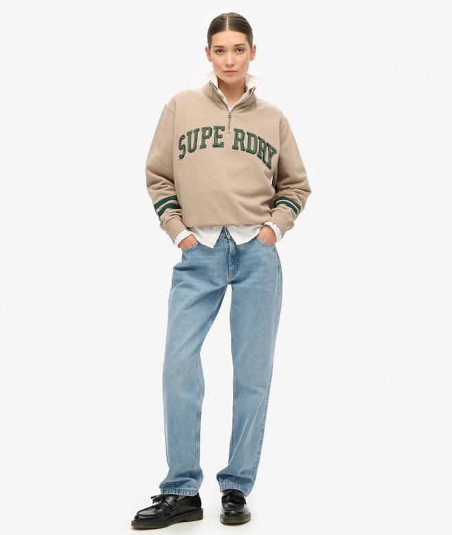 Φούτερ με μισό φερμουάρ και απλικέ Athletic Essentials Φούτερ με μισό φερμουάρ και απλικέ Athletic Essentials