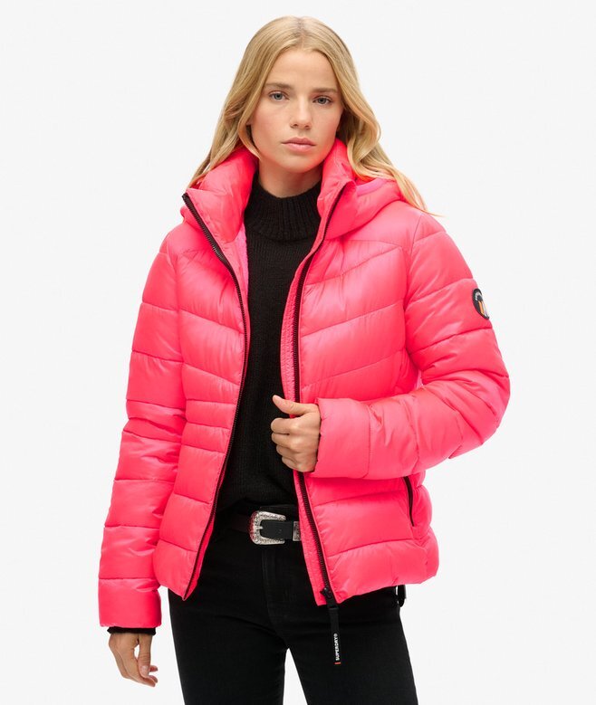 Hooded Fuji Quilted Padded Jacket Hooded Fuji Quilted Padded Jacket