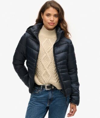 Hooded Fuji Quilted Padded Jacket