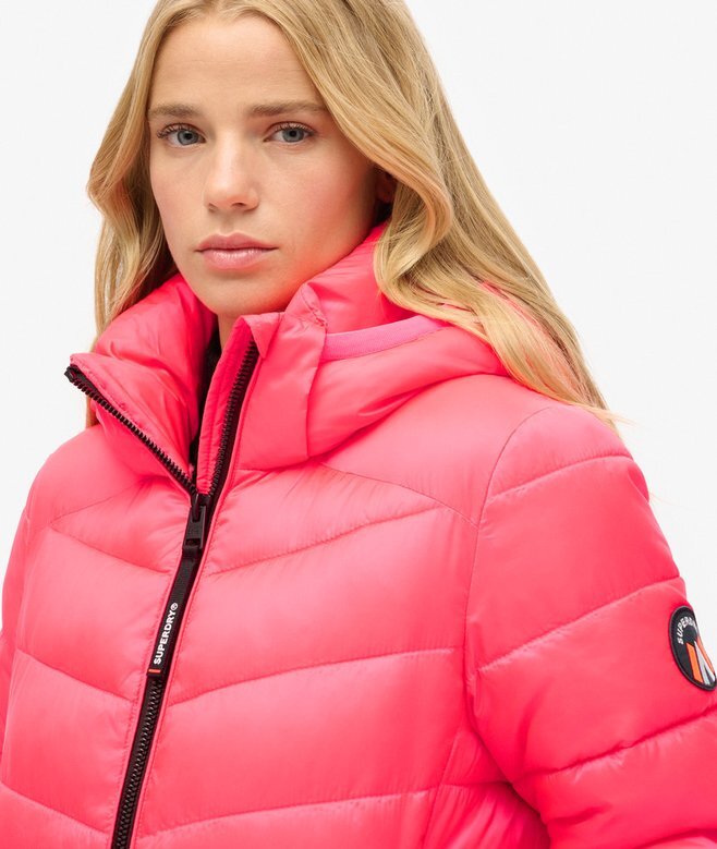 Hooded Fuji Quilted Padded Jacket Hooded Fuji Quilted Padded Jacket