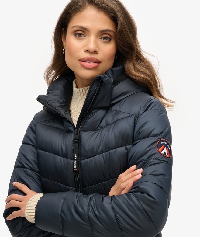 Hooded Fuji Quilted Padded Jacket Hooded Fuji Quilted Padded Jacket