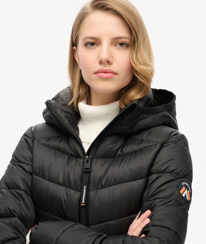 Hooded Fuji Quilted Padded Jacket Hooded Fuji Quilted Padded Jacket