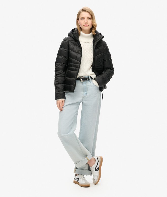 Hooded Fuji Quilted Padded Jacket Hooded Fuji Quilted Padded Jacket
