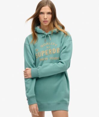 Hooded Metallic Logo Φορέμα