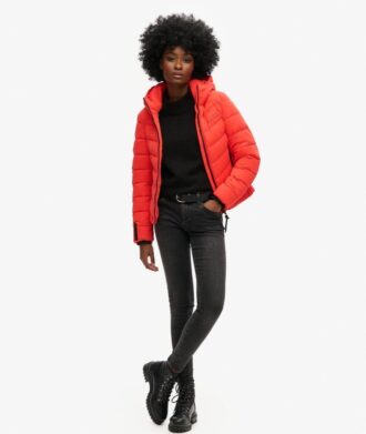Hooded Microfibre Padded Jacket