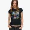 Iron Maiden X Superdry T-shirt με κοντά μανίκια και μπάντα