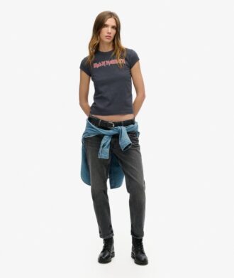 Iron Maiden X Superdry T-shirt με κοντά μανίκια και μπάντα