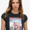Iron Maiden X Superdry T-shirt με κοντά μανίκια και μπάντα