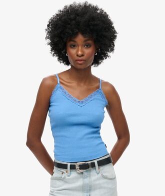 Καμιζόλα Vintage με Organic Cotton και δαντελένια τελειώματα