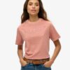Κεντημένο T-shirt με λογότυπο Core, φαρδύ και χαλαρό Κεντημένο T-shirt με λογότυπο Core, φαρδύ και χαλαρό