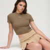 Κοντό T-shirt από Organic Cotton με κεντήματα Κοντό T-shirt από Organic Cotton με κεντήματα