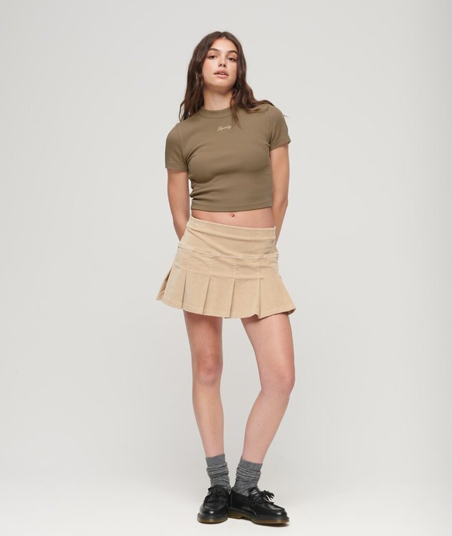 Κοντό T-shirt από Organic Cotton με κεντήματα Κοντό T-shirt από Organic Cotton με κεντήματα