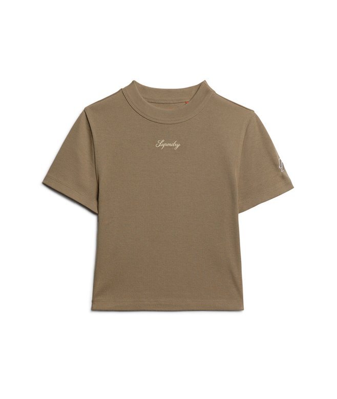 Κοντό T-shirt από Organic Cotton με κεντήματα Κοντό T-shirt από Organic Cotton με κεντήματα