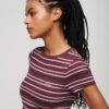 Κοντό T-shirt με ρίγες σε στυλ Vintage Κοντό T-shirt με ρίγες σε στυλ Vintage