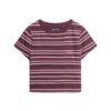 Κοντό T-shirt με ρίγες σε στυλ Vintage Κοντό T-shirt με ρίγες σε στυλ Vintage