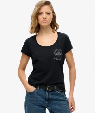 Lo-Fi Biker Scoop Neck T-shirt