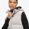 Μακρύ γιλέκο Hooded με επένδυση Μακρύ γιλέκο Hooded με επένδυση