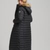 Μακρύ Hooded Puffer παλτό από συνθετική γούνα και ελαφριά επένδυση
