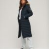 Μακρύ παλτό Puffer με κουκούλα Fuji Μακρύ παλτό Puffer με κουκούλα Fuji