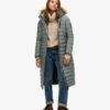Μακρύ παλτό Puffer με κουκούλα Fuji
