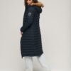 Μακρύ παλτό Puffer με κουκούλα Fuji Μακρύ παλτό Puffer με κουκούλα Fuji