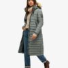 Μακρύ παλτό Puffer με κουκούλα Fuji