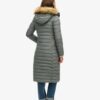 Μακρύ παλτό Puffer με κουκούλα Fuji