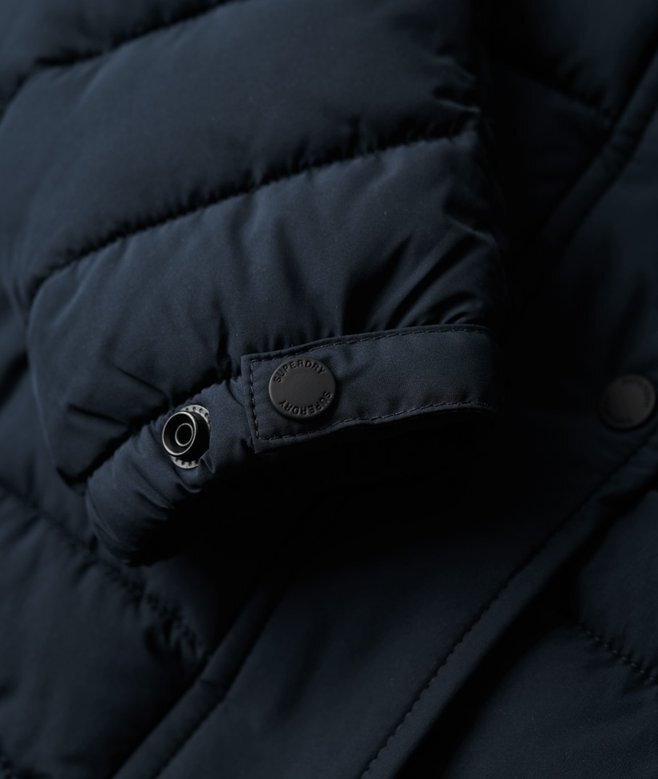 Μακρύ παλτό Puffer με κουκούλα Fuji Μακρύ παλτό Puffer με κουκούλα Fuji