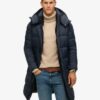 Μακρύ Puffer παλτό με επένδυση Ripstop Μακρύ Puffer παλτό με επένδυση Ripstop