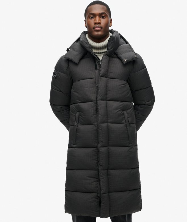 Μακρύ Puffer παλτό με επένδυση Ripstop Μακρύ Puffer παλτό με επένδυση Ripstop