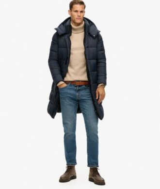 Μακρύ Puffer παλτό με επένδυση Ripstop