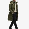 Μακρύ Puffer παλτό με επένδυση Ripstop Μακρύ Puffer παλτό με επένδυση Ripstop