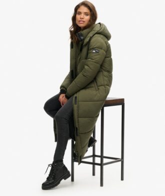 Μακρύ Puffer παλτό με επένδυση Ripstop