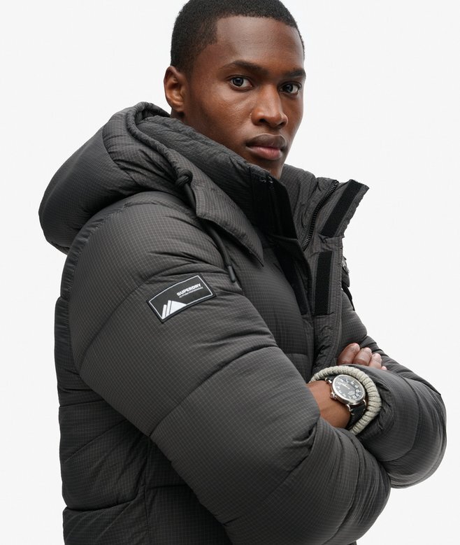 Μακρύ Puffer παλτό με επένδυση Ripstop Μακρύ Puffer παλτό με επένδυση Ripstop